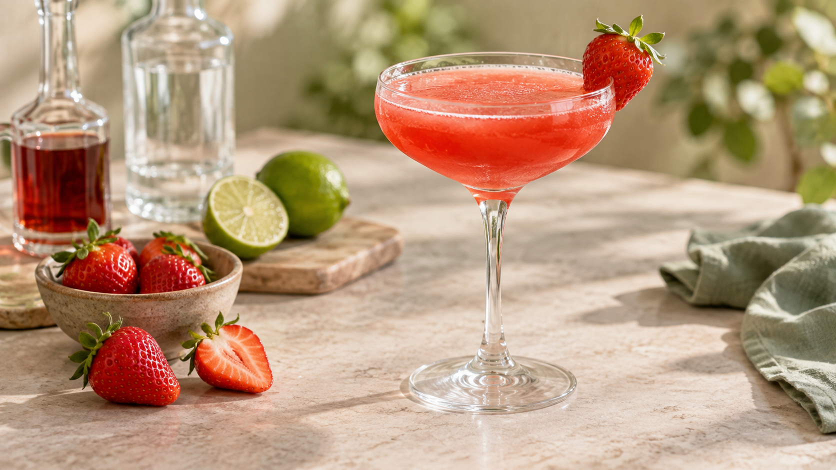 Cách pha chế Daiquiri dâu Cocktail