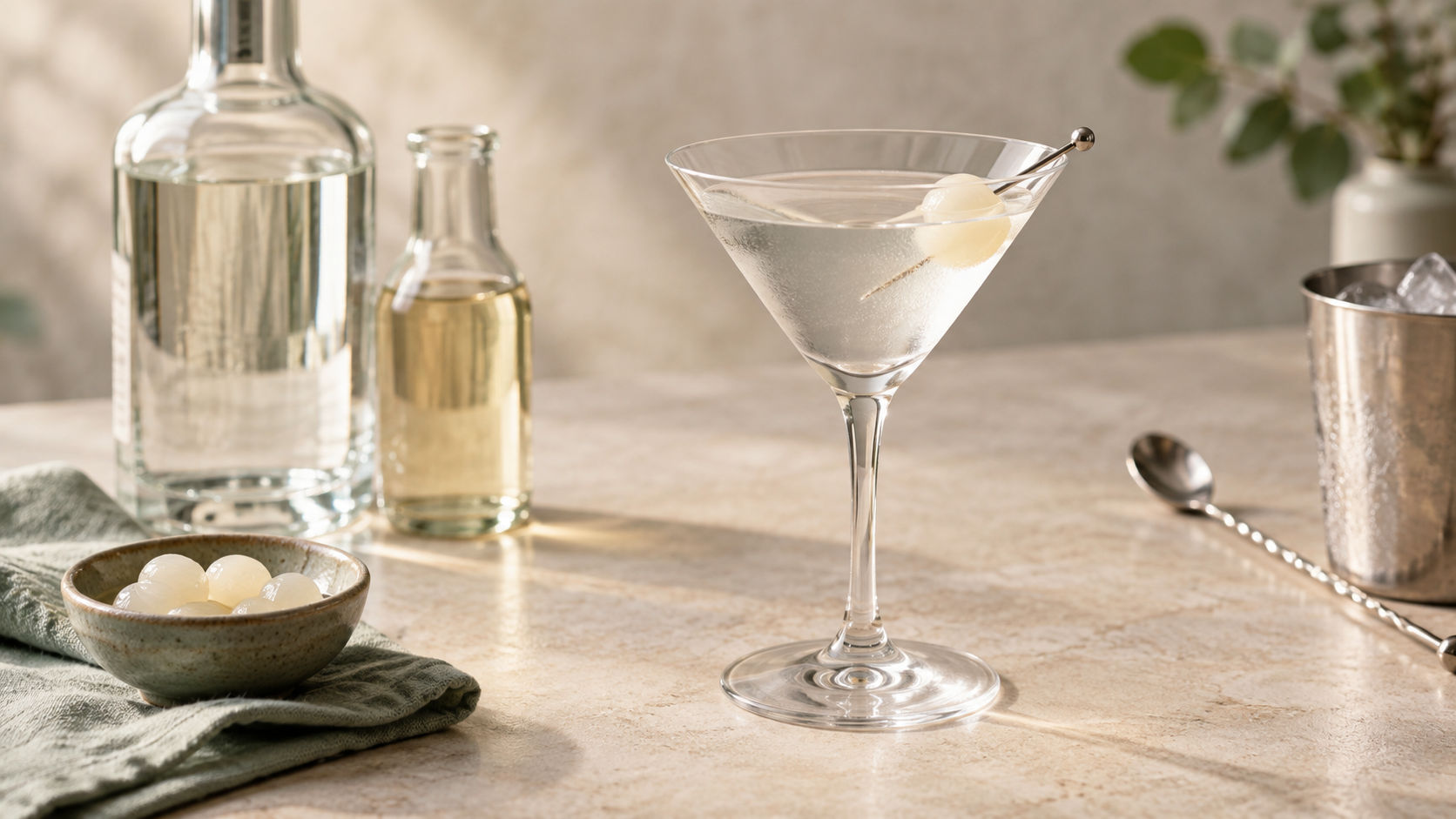 Cách pha chế Gibson Cocktail