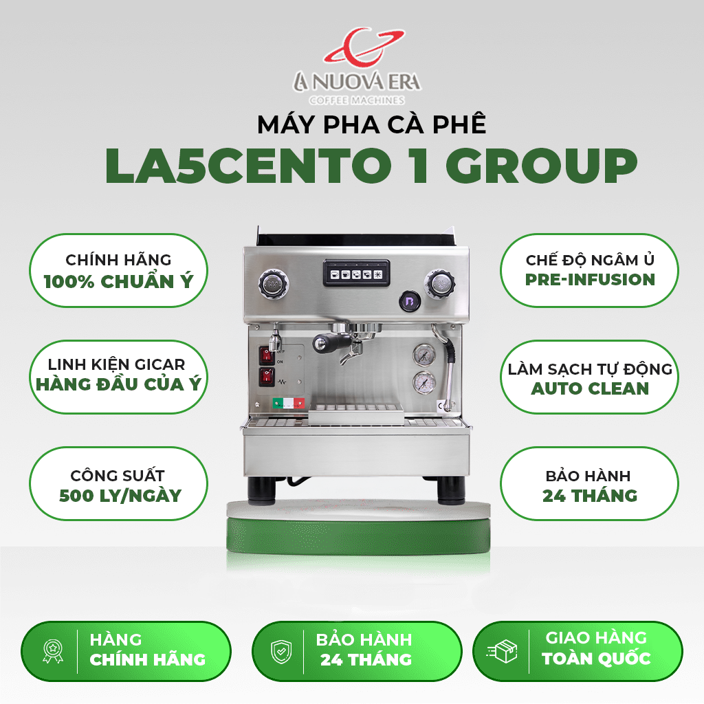 Máy Pha Cà Phê La Nuova Era LA5CENTO (LA500) 1 Group