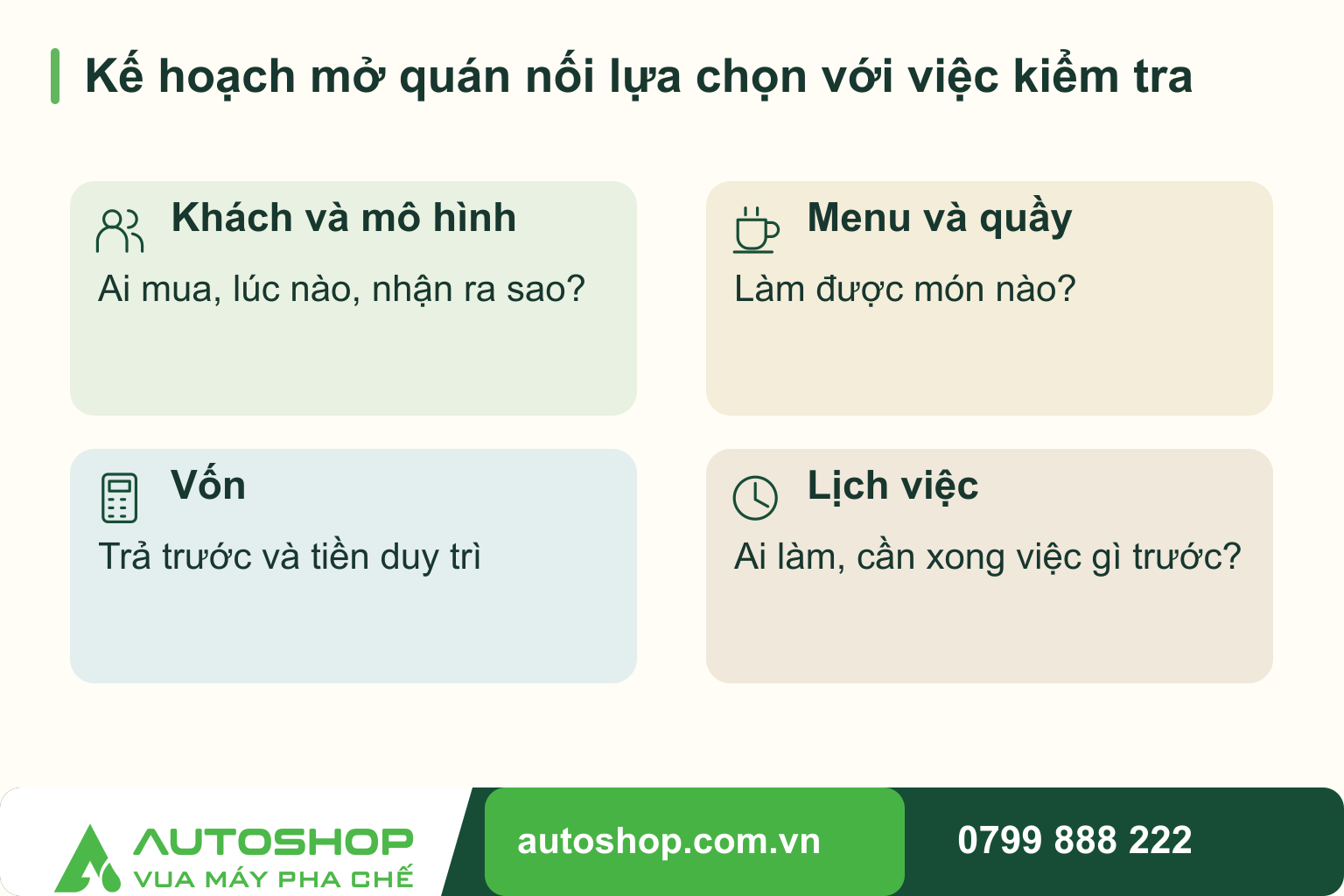 Lập kế hoạch mở quán cafe: mẫu dễ điền và thứ tự chuẩn bị