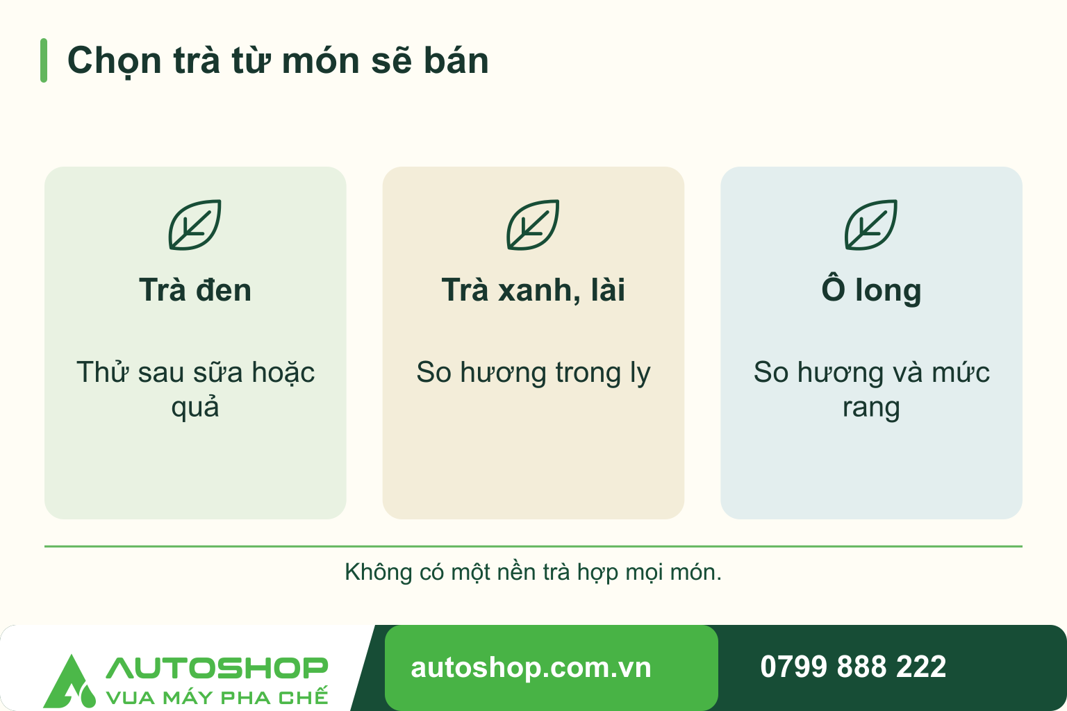 Chọn trà pha trà sữa, trà trái cây và cách ủ cho quán