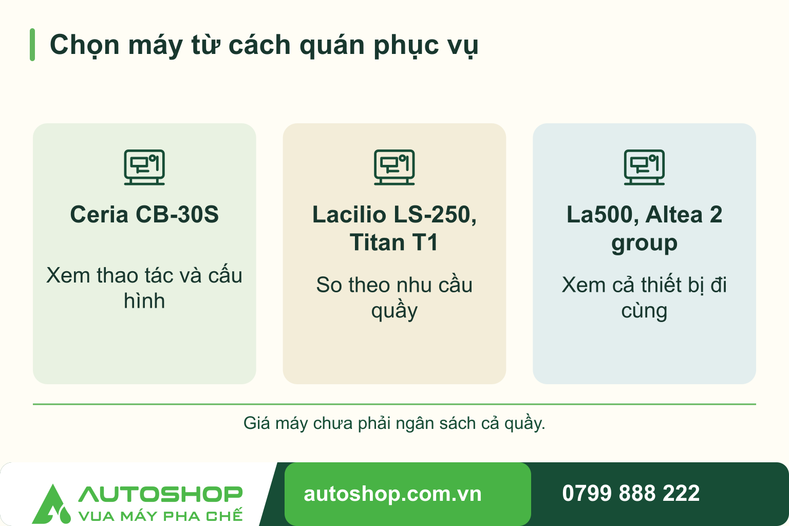 Máy pha cà phê tại Nghệ An – tư vấn và lắp đặt cùng Autoshop
