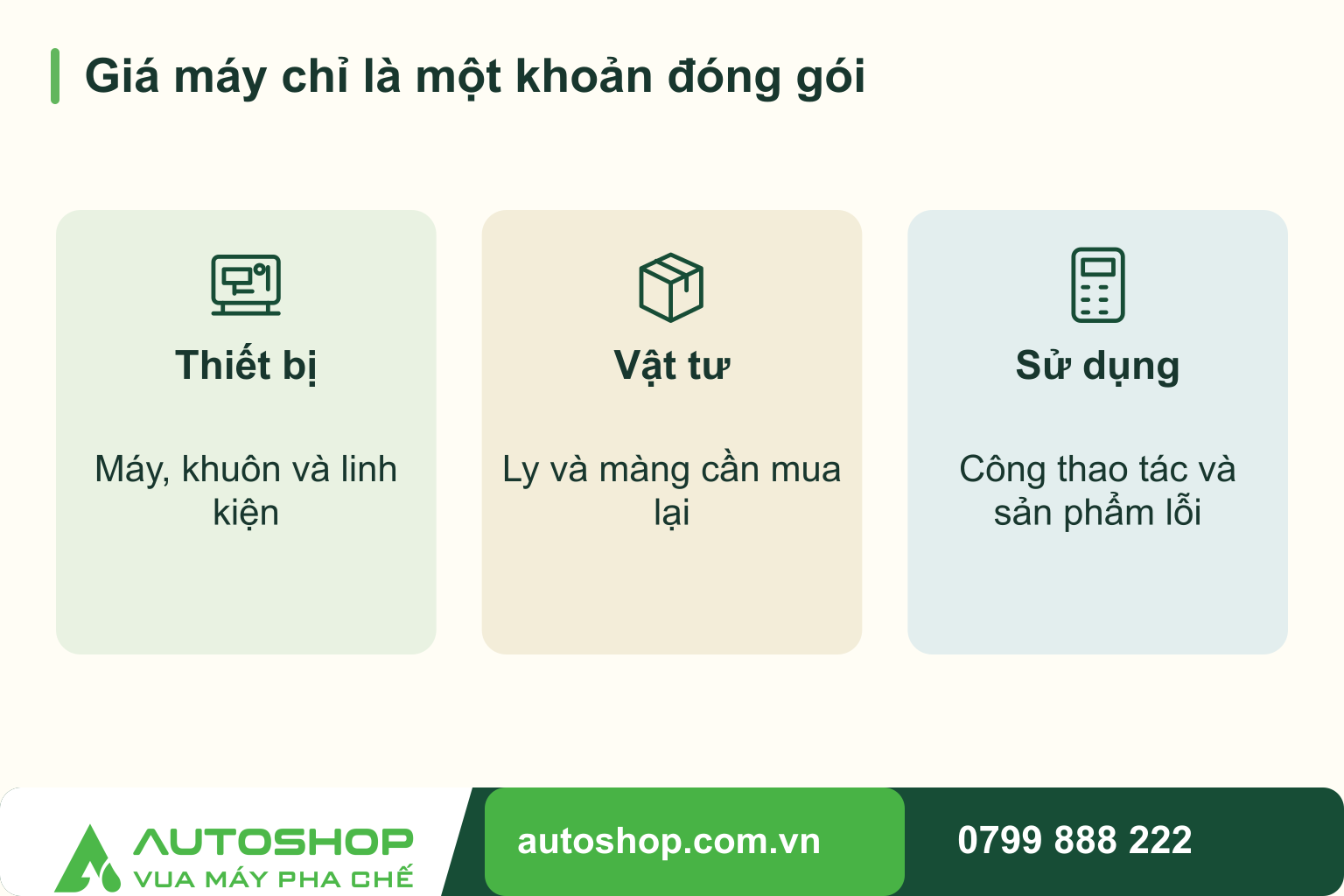 Sơ đồ giá máy chỉ là một khoản đóng gói, thể hiện các thành phần cần tính: thiết bị, vật tư, sử dụng.