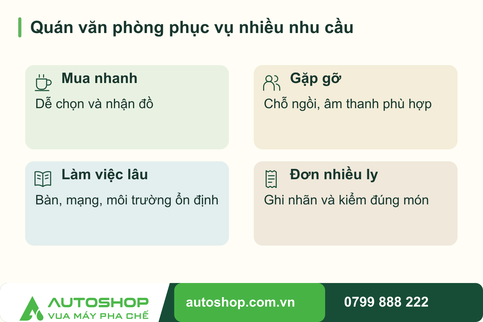 Mở quán cafe văn phòng: Chọn cách phục vụ trước khi đầu tư không gian