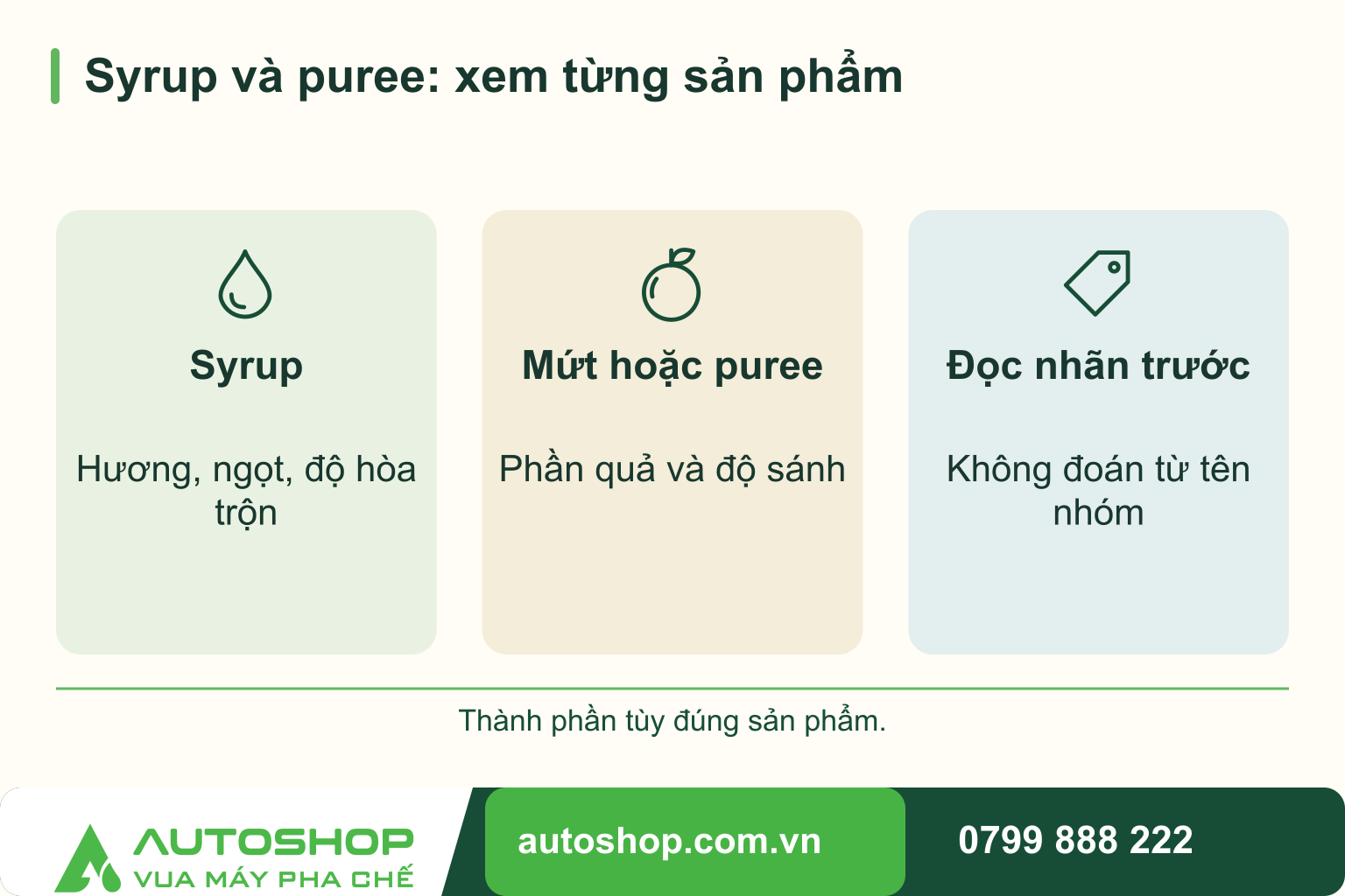 Syrup và mứt pha chế khác nhau thế nào? Chọn theo món muốn làm